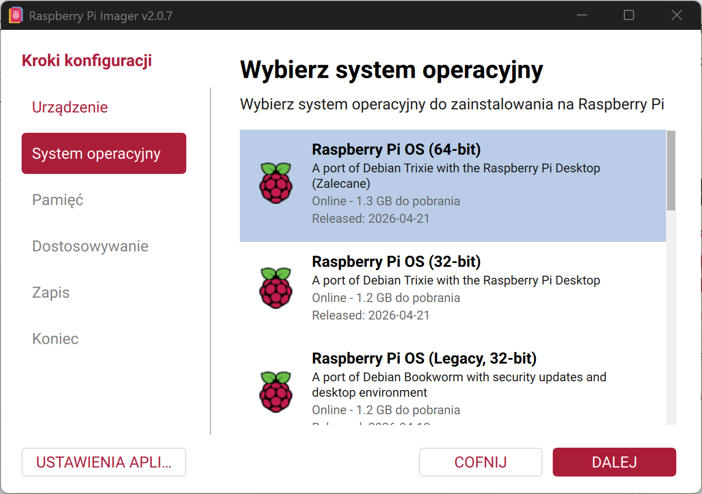 Raspberry Pi Imager - Zaawansowane Opcje Konfiguracji